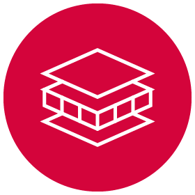 layered roofing icon